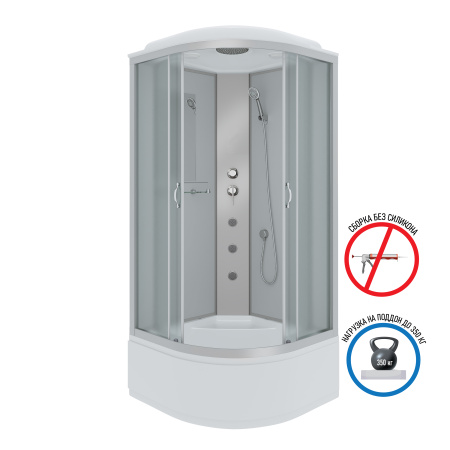 Душевая кабина Niagara Classic 23091424G 100х100 четверть круга с крышей ориентация универсальная